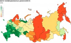 Лишь 11 регионов РФ на сегодняшний день имеют 100% газификацию.