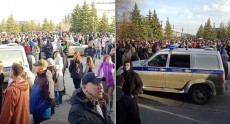 В Орске стихийный митинг.